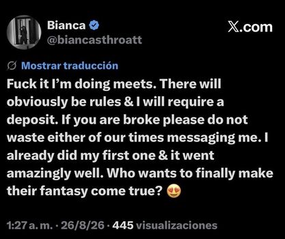 Full leaked Biancasthroat private onlyfans photo